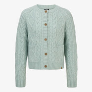 北面（The North Face）韓國代購北面戶(hù)外女短款25秋冬休閑開(kāi)衫上衣毛衣外套圓領(lǐng)復古R88 薄荷NJ5SR88B S 85