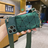 MARMOTER新款拉鏈零錢(qián)包適用vivox200pro手機殼x200x100s保護套 墨綠色菱格拉鏈零錢(qián)包 vivoX27