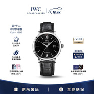 萬(wàn)國（IWC）禮物 柏濤菲諾系列 黑盤(pán)銀針 鱷魚(yú)皮 紅60 男表 IW356502 40mm