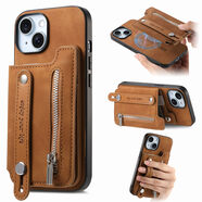 首堡適用蘋(píng)果16pro磁吸手機殼翻蓋左右開(kāi)卡包插卡收納iPhone14錢(qián)包殼 棕色 蘋(píng)果16E / SE 2025 / SE4