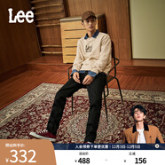 Lee【張凌赫代言】723修身中腰直腳黑色男牛仔長(cháng)褲潮流LMB1007201 黑色（31褲長(cháng)） 30