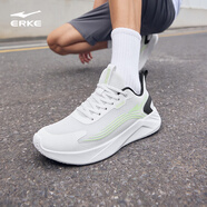 鴻星爾克跑鞋男運動(dòng)鞋子男士春季透氣輕便慢跑步鞋休閑運動(dòng)鞋男士緩震男鞋 爾克白/正黑/青蘋(píng)果綠 云速 43