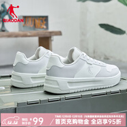 喬丹男鞋板鞋小白鞋冬季新款情侶空軍一號厚底增高休閑運動(dòng)鞋子男 象牙白/淡灰 39