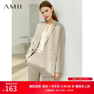 AMII女裝2025職業(yè)西服套裝女夏季新款休閑外套時(shí)尚西裝兩件套 卡其(西裝) 2XL (175)