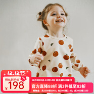 OAK FAMILY秋冬新品1-6歲女寶寶長(cháng)袖連衣裙可愛(ài)高彈寬松衛衣裙洋氣公主裙 小蘋(píng)果 100 cm