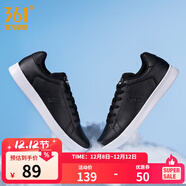 361°男鞋邦彈科技運動(dòng)鞋秋冬季小白鞋緩震百搭休閑鞋板鞋 曜石黑/361度白 44