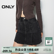ONLY秋季時(shí)尚百搭復古水洗短裙牛仔半身裙女|124337008 J09 深牛仔灰色 S (160) 64A