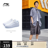 李寧浮舟丨板鞋輕盈軟彈男鞋透氣小白鞋男百搭經(jīng)典休閑鞋AGCS419