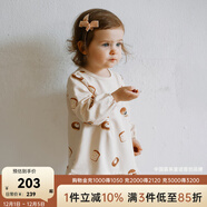 OAK FAMILY秋冬新品1-6歲女寶寶長(cháng)袖連衣裙可愛(ài)高彈寬松衛衣裙洋氣公主裙 小面包 110 cm