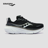 Saucony【彭于晏同款】索康尼向導17減震支撐跑鞋男秋季輕便運動(dòng)鞋男 黑白100 40.5