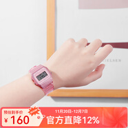 卡西歐手表 數顯小方塊 潮流電子表 時(shí)尚運動(dòng)防水學(xué)生表考試表 F-91WS-4 果凍粉
