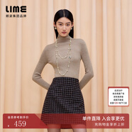 LIME朗姿/LIME萊茵商場(chǎng)同款超細羊毛零壓TEC可機洗加厚無(wú)縫針織打底 燕麥牛奶色厚款高領(lǐng)（TEC） S