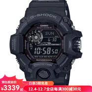 卡西歐手表G-Shock男表 53.5mm大師級 三重傳感器太陽(yáng)能表腕表GW9400 GW9400-1B 53mm