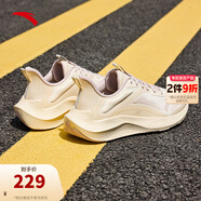 安踏（ANTA）【毒刺】安踏女鞋運動(dòng)鞋秋跑步鞋子女慢跑鞋 燕麥白/藕灰5501F-2 36