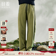 日著(zhù)設計師女裝2025秋季新款運動(dòng)休閑寬松顯瘦高級窄版直筒長(cháng)褲子 朝綠加厚款 XL