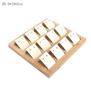 日韓簡(jiǎn)約風(fēng)格實(shí)木耳釘盤(pán)首飾展示托盤(pán)耳環(huán)首飾展示板珠寶道具 白皮竹子耳釘盤(pán)特大號