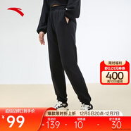 安踏加絨束腳褲丨針織運動(dòng)長(cháng)褲女冬季加絨保暖百搭休閑收口衛褲子