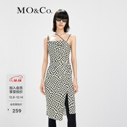 MO&Co.無(wú)袖連衣裙棋盤(pán)格冷淡系吊帶連衣裙高級感摩安珂 變形格紋色 M 165