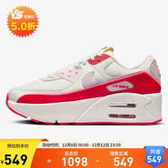 耐克（NIKE） 女子AIR MAX 90 LV8 SE厚底休閑鞋HF5073-133 白亮紅 37.5 