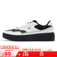 361°女運動(dòng)鞋冬季新款361度女板鞋 羽毛白/曜石黑 37