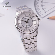 左微沙（JOWISSA）瑞士原裝進(jìn)口力洛克全自動(dòng)機械手表男背透防水簡(jiǎn)約休閑新年禮物 白色-表盤(pán)43MM-J4.051.L-鋼帶款