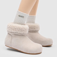 kangnai2025新款秋冬季新款時(shí)尚平底保暖雪地靴男-931132- 女碼831132白色 38