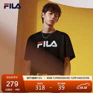 FILA 斐樂(lè )官方情侶短袖T恤2025夏季經(jīng)典LOGO圓領(lǐng)純棉寬松上衣