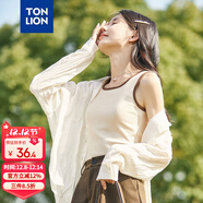 唐獅（TonLion）2025女寬肩帶方領(lǐng)撞色打底背心 杏米色 L