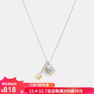 蔻馳（COACH）項鏈禮物放羊的星星月亮飾品輕奢感吊墜毛衣鏈2025年新CAH49 Gold/Silver 均碼