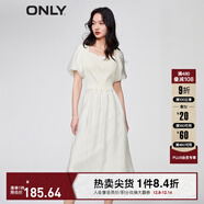 ONLY時(shí)尚復古燈籠袖中長(cháng)款方領(lǐng)連衣裙女|123207080 A01 香草冰VANILLA ICE S 160/80A