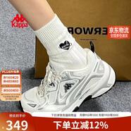 卡帕（Kappa）女鞋運動(dòng)跑步鞋子女冬季新款老爹鞋軟底增高休閑鞋女 奧運灰 35