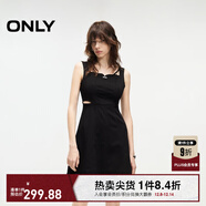 ONLY2025秋季新款休閑淑女風(fēng)純色顯瘦牛仔短裙連衣裙女|125142025 J19 黑牛仔 XS