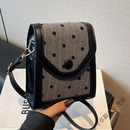 葉余今年流行包包女斜挎包時(shí)尚小眾百搭單肩小方包女 波點(diǎn)條紋