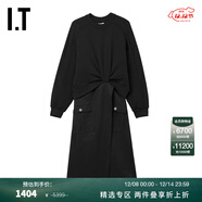 3.1Phillip Lim IT 女裝假兩件連衣裙新款休閑時(shí)尚拼色拼接中長(cháng)裙 BKX/黑色 XS
