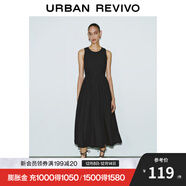 UR2025夏季新款女裝法式后背鏤空系帶無(wú)袖連衣裙UWM750050 黑色 S