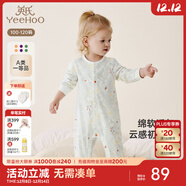 英氏（YEEHOO）嬰兒衣服新生兒連體衣男女寶寶純棉新疆棉嬰幼兒居家爬服四季款 叢林鸚鵡【襟蛤款】 90cm (建議1-2歲 9.5-13kg)