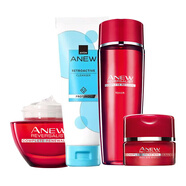 雅芳（AVON）雅芳新活彈潤緊致潔面洗面奶爽膚水精華液面霜眼霜提拉 潔面+水+面霜+眼霜