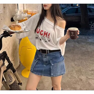 梵思羽韓國專(zhuān)柜同款2026春季立體口袋工裝短裙褲顯瘦牛仔褲短褲女 藍色026（專(zhuān)柜同款） S （-100斤）