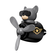 凸凸兔阿貍飛行員汽車(chē)車(chē)載香薰 正版卡通小飛機扇葉旋轉汽車(chē)出風(fēng)口香水 DODO狗(法斗犬) '