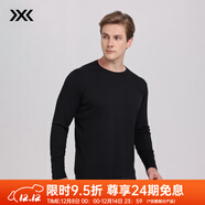 XBIONIC艾德羊毛COOLMAX長(cháng)袖T恤男打底抑菌舒適透氣休閑秋冬新品 25811 暗夜黑 L