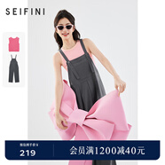 詩(shī)凡黎（'SEIFINI）【明星同款】甜酷背帶褲2024夏新款女小眾獨特顯瘦百搭褲子女 深灰（背帶褲） S 155/80A