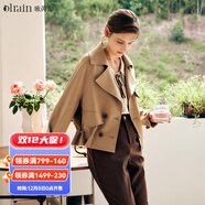 Olrain法式卡其色短款風(fēng)衣外套女秋裝氣質(zhì)小個(gè)子翻領(lǐng)大衣女 卡其色（第二批次） S