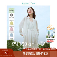 茵曼（INMAN）章若楠同款歐若風(fēng)天絲薄開(kāi)衫女裝襯衫2025夏季新品長(cháng)袖襯衣 多扣款明亮白-18424138 M