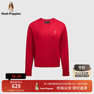 暇步士（Hush Puppies）【何泓姍明星同款】女裝2025秋冬新款經(jīng)典基礎軟糯含羊絨線(xiàn)衣 經(jīng)典正紅 XL