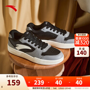 安踏（ANTA）路沖男板鞋防滑休閑百搭滑板鞋運動(dòng)時(shí)尚潮流百搭冬季新款板鞋 基礎黑/信鴿灰-4 42 (男8.5)