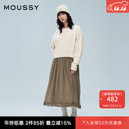 moussy 新品甜美日系風(fēng)拼接衛衣裙連衣裙女028HA980-2181 010白色 均碼 00020/F