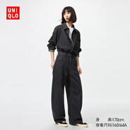 優(yōu)衣庫女裝男裝寬松廓形牛仔褲/彎刀鐮刀褲子25秋冬新款479000 479000/08深灰色 25 /160/64A