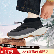 361°男鞋女運動(dòng)鞋馭山VB冬季高幫長(cháng)絨保暖棉鞋戶(hù)外防滑鞋休閑鞋子情侶 曜石黑/煙灰【男款】 43