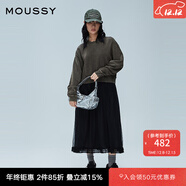 moussy 新品甜美日系風(fēng)拼接衛衣裙連衣裙女028HA980-2181 020黑色 均碼 00020/F