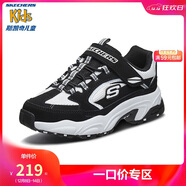 Skechers斯凱奇男童老爹鞋女童運動(dòng)鞋98170L 黑色/白色/BKW 37 